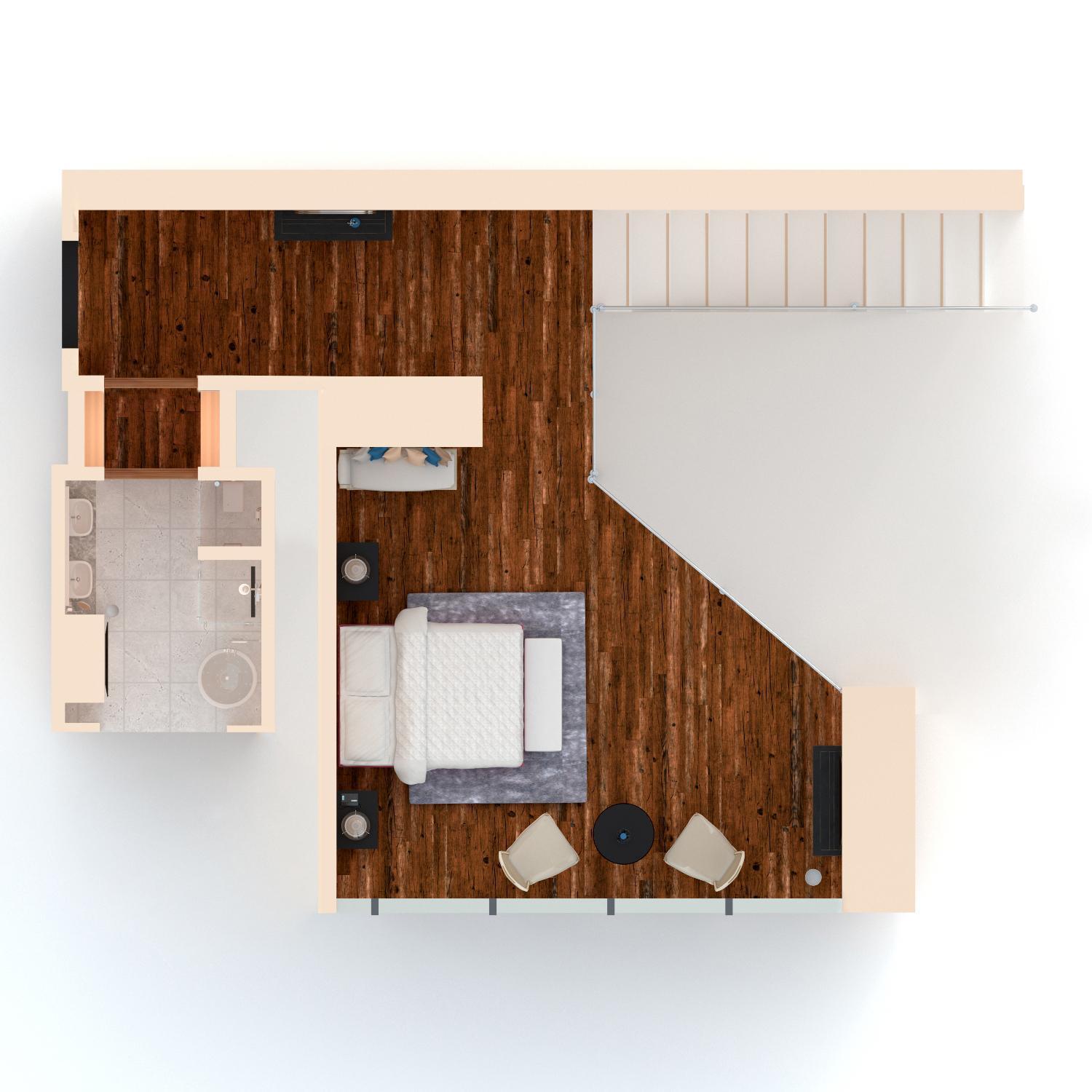 Wyndham Grand Istanbul Levent Hotel & Conference Center 伊斯坦布尔 客房 照片 A floor plan of a typical studio apartment