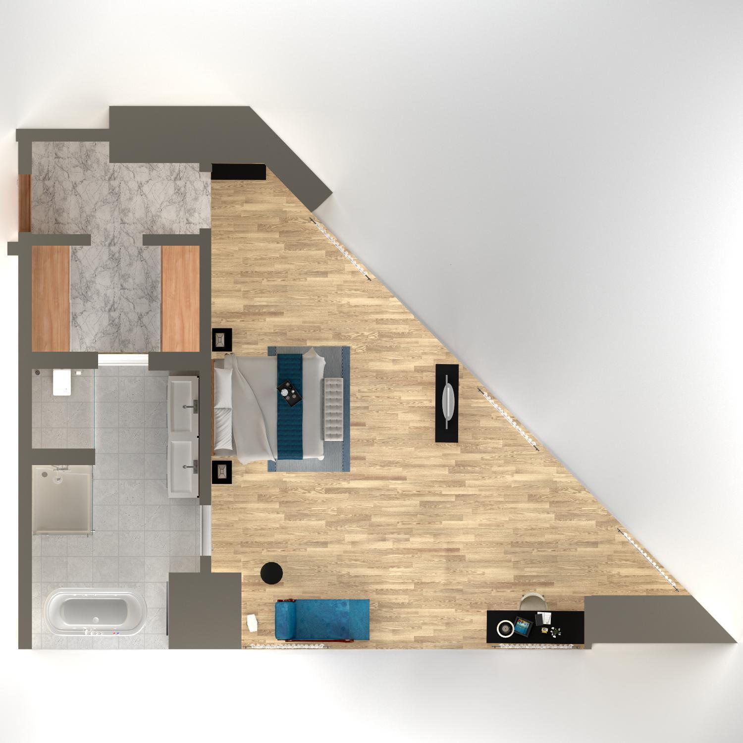 Wyndham Grand Istanbul Levent Hotel & Conference Center 伊斯坦布尔 客房 照片 A floorplan of a typical studio apartment