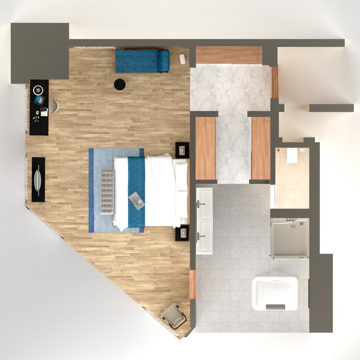 Wyndham Grand Istanbul Levent Hotel & Conference Center 伊斯坦布尔 客房 照片 3D floor plan